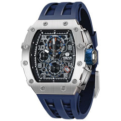 TSAR BOMBA Mens Watches Luxury Tonneau Watches for Men Waterproof 50M Analog Watch Chronograph Calendar Date Men’s Dress Business Work Watch Diver Large Square Face Wristwatch