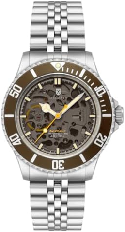 Men's 40mm Atlantica Skeleton Automatic Watch with Solid Stainless Steel Bracelet DX-2067