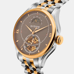 Men Automatic Brown Dial Analog Metal Watch 479-M31505