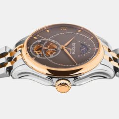 Men Automatic Brown Dial Analog Metal Watch 479-M31505