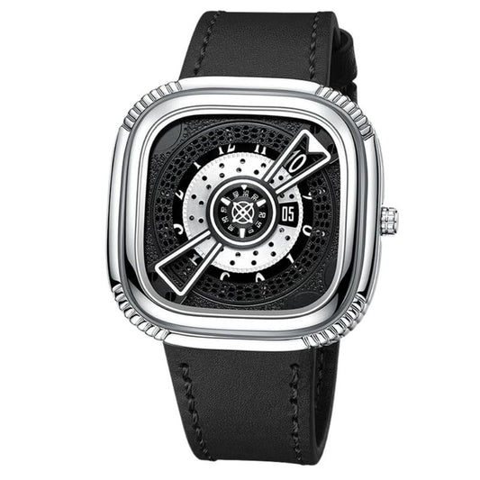 Carl vinsion® Men's & Women's Fashion Quartz Watch – Simple Square Waterproof Design with Comfortable Leather Belt, Lightweight & Classic Modern Timepiece