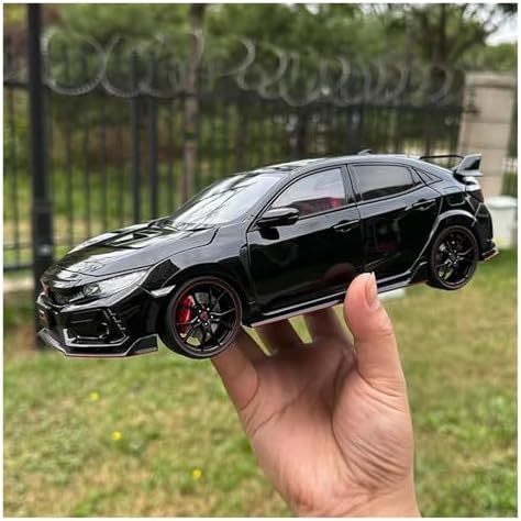 1 18 for Honda Civic Type R FK8 2021 Car Model Alloy Collection Model Diecast Car Enthusiast Collectible Ornaments Simulation Vehicle Playset(Yellow)