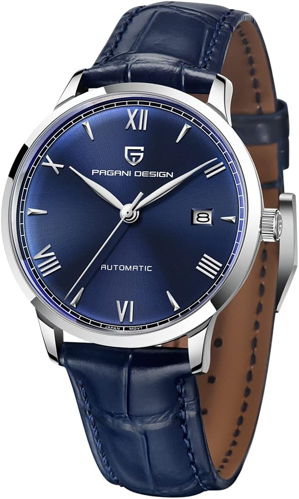 Pagani Design 1759 Automatic Men's Watches Fashion Dress Self-Winding Watch Leather Strap 100 m Waterproof Casual Style