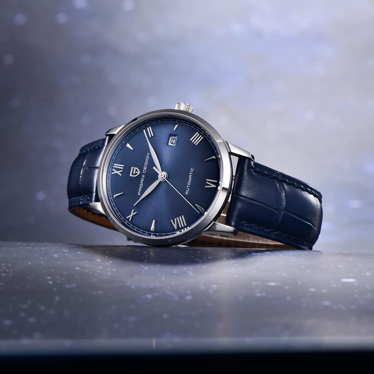 Pagani Design 1759 Automatic Men's Watches Fashion Dress Self-Winding Watch Leather Strap 100 m Waterproof Casual Style