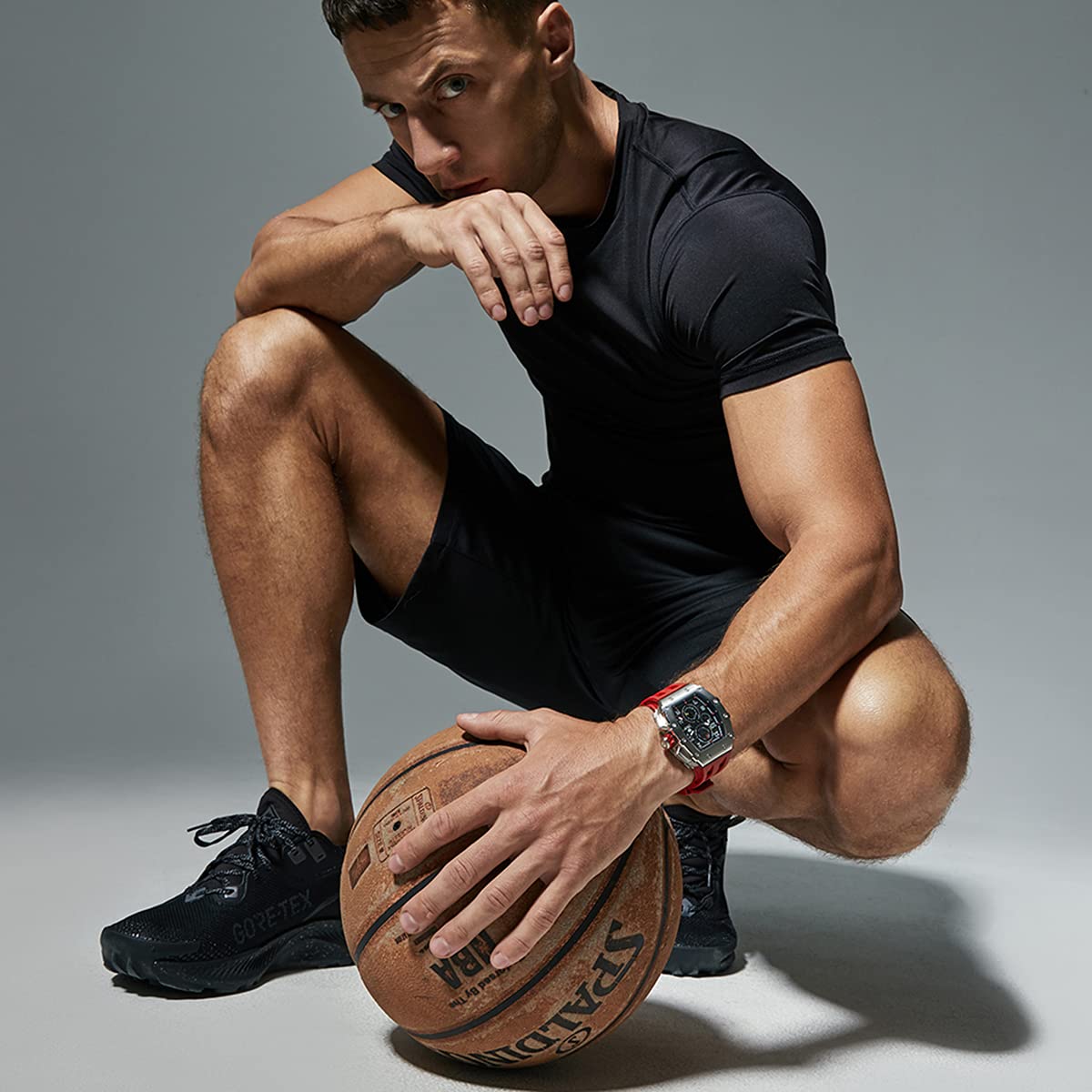 TSAR BOMBA Mens Watches Luxury Tonneau Watches for Men Waterproof 50M Analog Watch Chronograph Calendar Date Men’s Dress Business Work Watch Diver Large Square Face Wristwatch