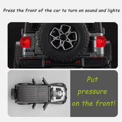 Wrangler Model 1/32 Die-cast Pull Back Collectible Model with Sound and Light  Vehicle  Festival Gift Silver Car