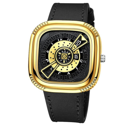 Carl vinsion® Men's & Women's Fashion Quartz Watch – Simple Square Waterproof Design with Comfortable Leather Belt, Lightweight & Classic Modern Timepiece