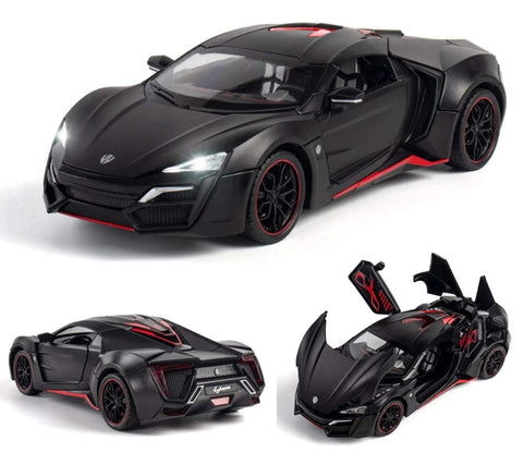 W Motors Lykan Hyper-Sport Speed Racing Car Openable Doors Model Car Metal Diecast Car - Size