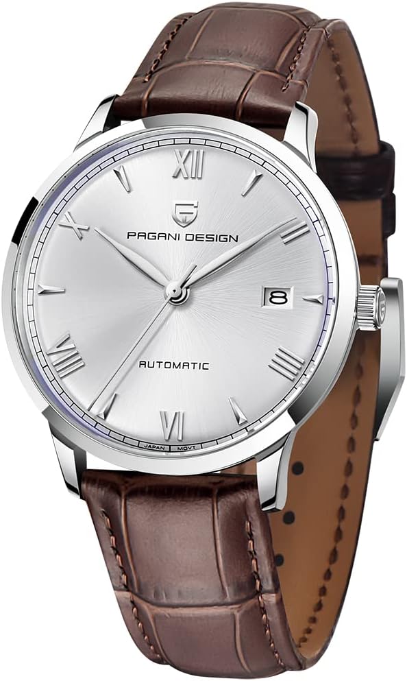 Pagani Design 1759 Automatic Men's Watches Fashion Dress Self-Winding Watch Leather Strap 100 m Waterproof Casual Style