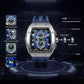 TSAR BOMBA Mens Watches Luxury Tonneau Watches for Men Waterproof 50M Analog Watch Chronograph Calendar Date Men’s Dress Business Work Watch Diver Large Square Face Wristwatch