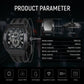TSAR BOMBA Mens Watches Luxury Tonneau Watches for Men Waterproof 50M Analog Watch Chronograph Calendar Date Men’s Dress Business Work Watch Diver Large Square Face Wristwatch