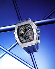 TSAR BOMBA Mens Watches Luxury Tonneau Watches for Men Waterproof 50M Analog Watch Chronograph Calendar Date Men’s Dress Business Work Watch Diver Large Square Face Wristwatch