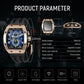 TSAR BOMBA Mens Watches Luxury Tonneau Watches for Men Waterproof 50M Analog Watch Chronograph Calendar Date Men’s Dress Business Work Watch Diver Large Square Face Wristwatch