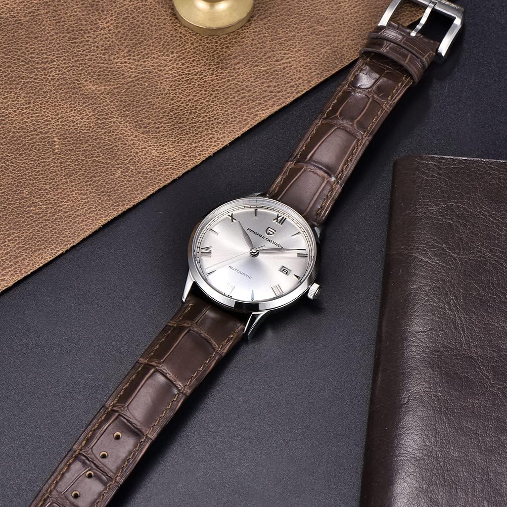 Pagani Design 1759 Automatic Men's Watches Fashion Dress Self-Winding Watch Leather Strap 100 m Waterproof Casual Style