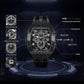 TSAR BOMBA Mens Watches Luxury Tonneau Watches for Men Waterproof 50M Analog Watch Chronograph Calendar Date Men’s Dress Business Work Watch Diver Large Square Face Wristwatch