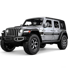 Wrangler Model 1/32 Die-cast Pull Back Collectible Model with Sound and Light  Vehicle  Festival Gift Silver Car