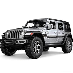 Wrangler Model 1/32 Die-cast Pull Back Collectible Model with Sound and Light  Vehicle  Festival Gift Silver Car
