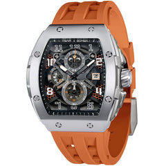 TSAR BOMBA Mens Watches Luxury Tonneau Watches for Men Waterproof 50M Analog Watch Chronograph Calendar Date Men’s Dress Business Work Watch Diver Large Square Face Wristwatch