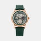 Men Automatic Green Dial Multi-Function Leather Watch 786-L31412