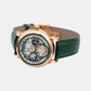 Men Automatic Green Dial Multi-Function Leather Watch 786-L31412