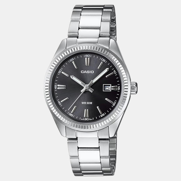 Enticer Women Quartz Black Dial Analog Stainless Steel Watch A1535