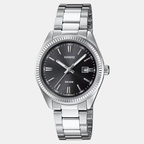 Enticer Women Quartz Black Dial Analog Stainless Steel Watch A1535