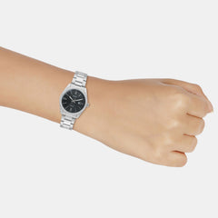 Enticer Women Quartz Black Dial Analog Stainless Steel Watch A1535