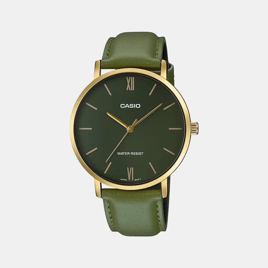 Enticer Men Quartz Green Dial Analog Leather Watch A1782