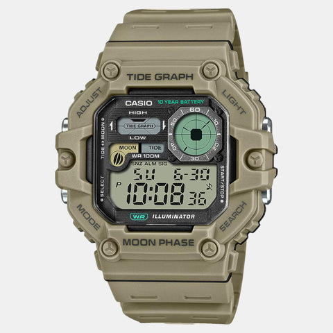 Youth Men Quartz Black Dial Digital Resin Watch A2248