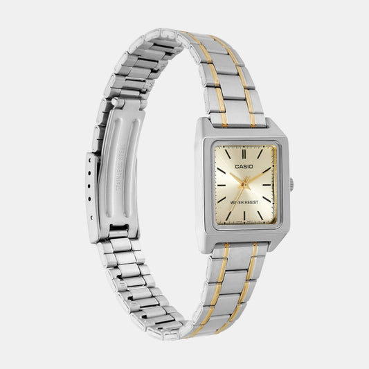 Enticer Women Quartz Gold Dial Analog Stainless Steel Watch A2294