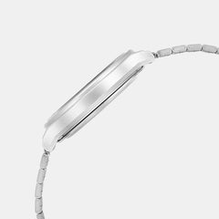 Youth Women Quartz Silver Dial Analog Stainless Steel Watch A2296