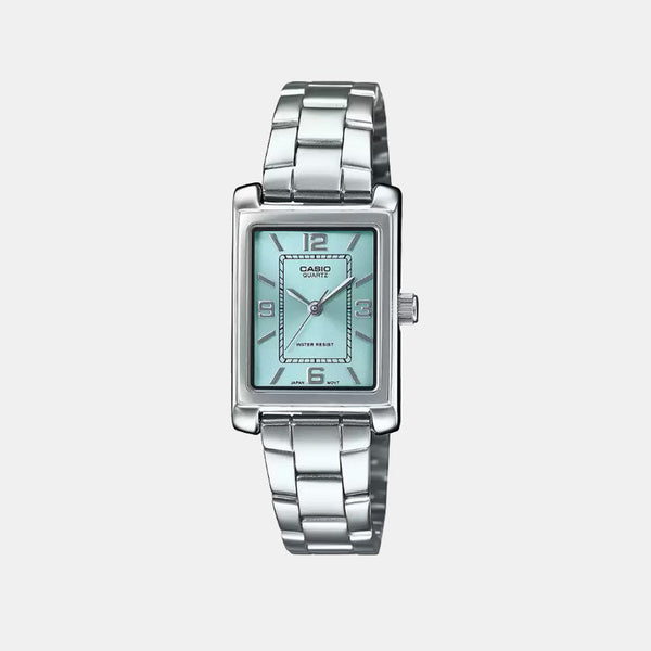 Enticer Women Quartz Blue Dial Analog Stainless Steel Watch A2354