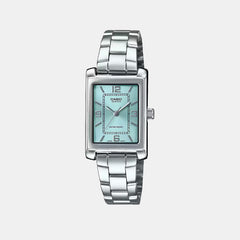 Enticer Women Quartz Blue Dial Analog Stainless Steel Watch A2354