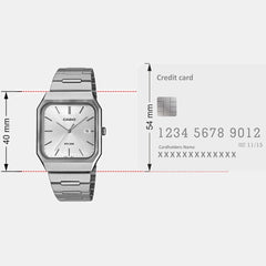 Enticer Men Quartz Silver Dial Analog Stainless Steel Watch A2468