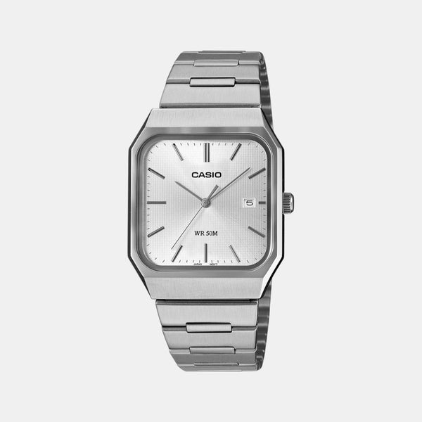 Enticer Men Quartz Silver Dial Analog Stainless Steel Watch A2468