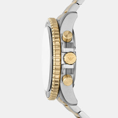 World Explorer Men Solar Green Dial Chronograph Stainless Steel Watch AR11695