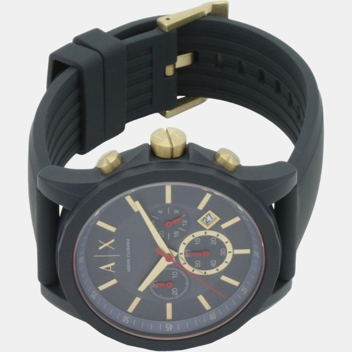 Outerbanks Men Quartz Blue Dial Chronograph Silicone Watch AX1335