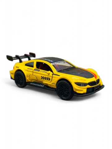 Yellow - BMW M4 Diecast Model Car 1:36 Scale | Alloy Toy Vehicle with Pullback Action | Collector's Gift for Kids & Adults LMI15331.