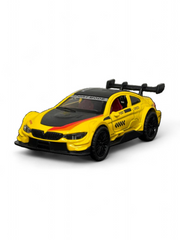 Yellow - BMW M4 Diecast Model Car 1:36 Scale | Alloy Toy Vehicle with Pullback Action | Collector's Gift for Kids & Adults LMI15331.