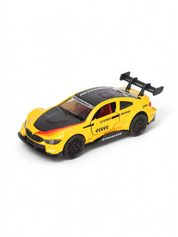 Yellow - BMW M4 Diecast Model Car 1:36 Scale | Alloy Toy Vehicle with Pullback Action | Collector's Gift for Kids & Adults LMI15331.