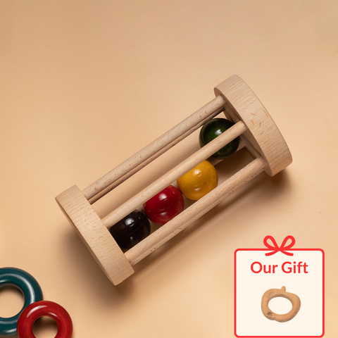 Wooden Rolling Rattle