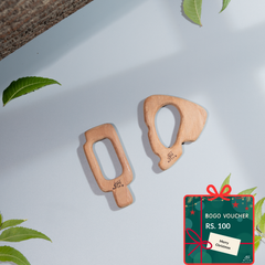 Wooden Teethers - Cheese and ice-cream stick