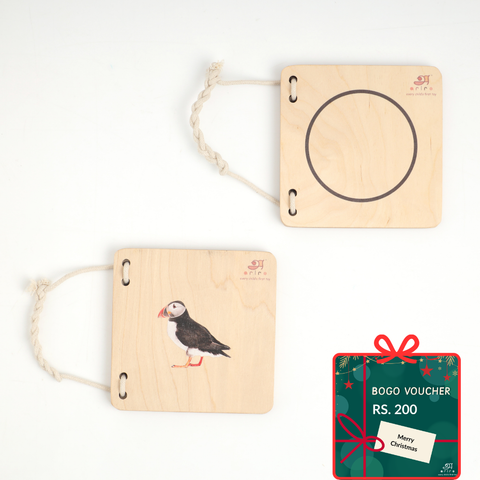 Wooden Pictorial Books- Black and White