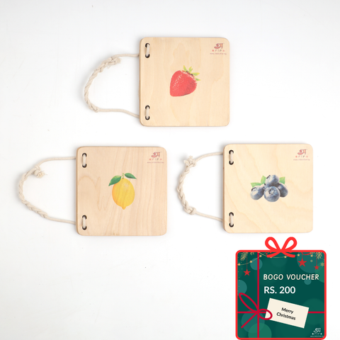 Wooden Pictorial Books- Primary colours