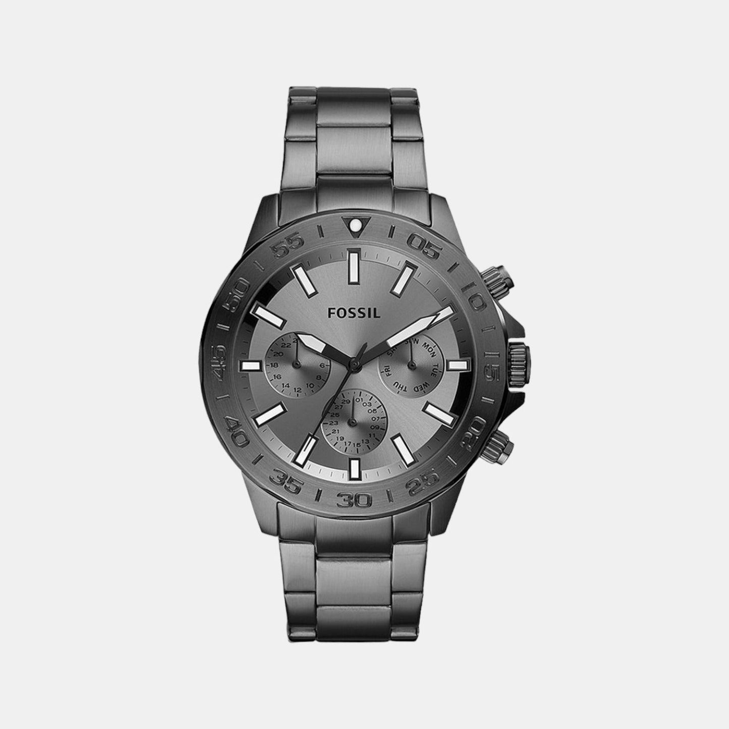 Bannon Men Quartz Grey Dial Multi-Function Stainless Steel Watch BQ2491