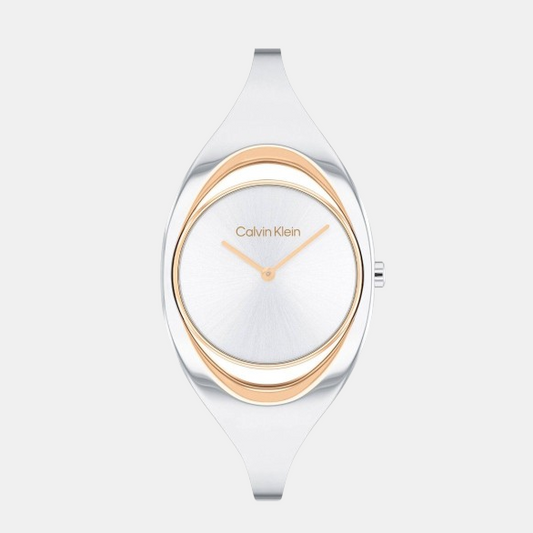 Ck Elation Women Quartz Silver Dial Analog Stainless Steel Watch 25200424