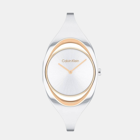 Ck Elation Women Quartz Silver Dial Analog Stainless Steel Watch 25200424