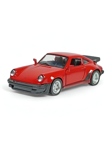 1978 Porsche 911 Turbo Diecast Model Car – 1:24 Scale Vintage Classic Porsche Collectors Car - Red TVO25.