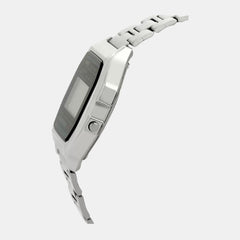 Vintage Unisex Quartz Grey Dial Digital Stainless Steel Watch D011