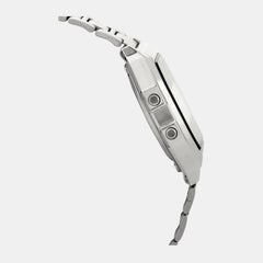 Vintage Unisex Quartz Grey Dial Digital Stainless Steel Watch D011